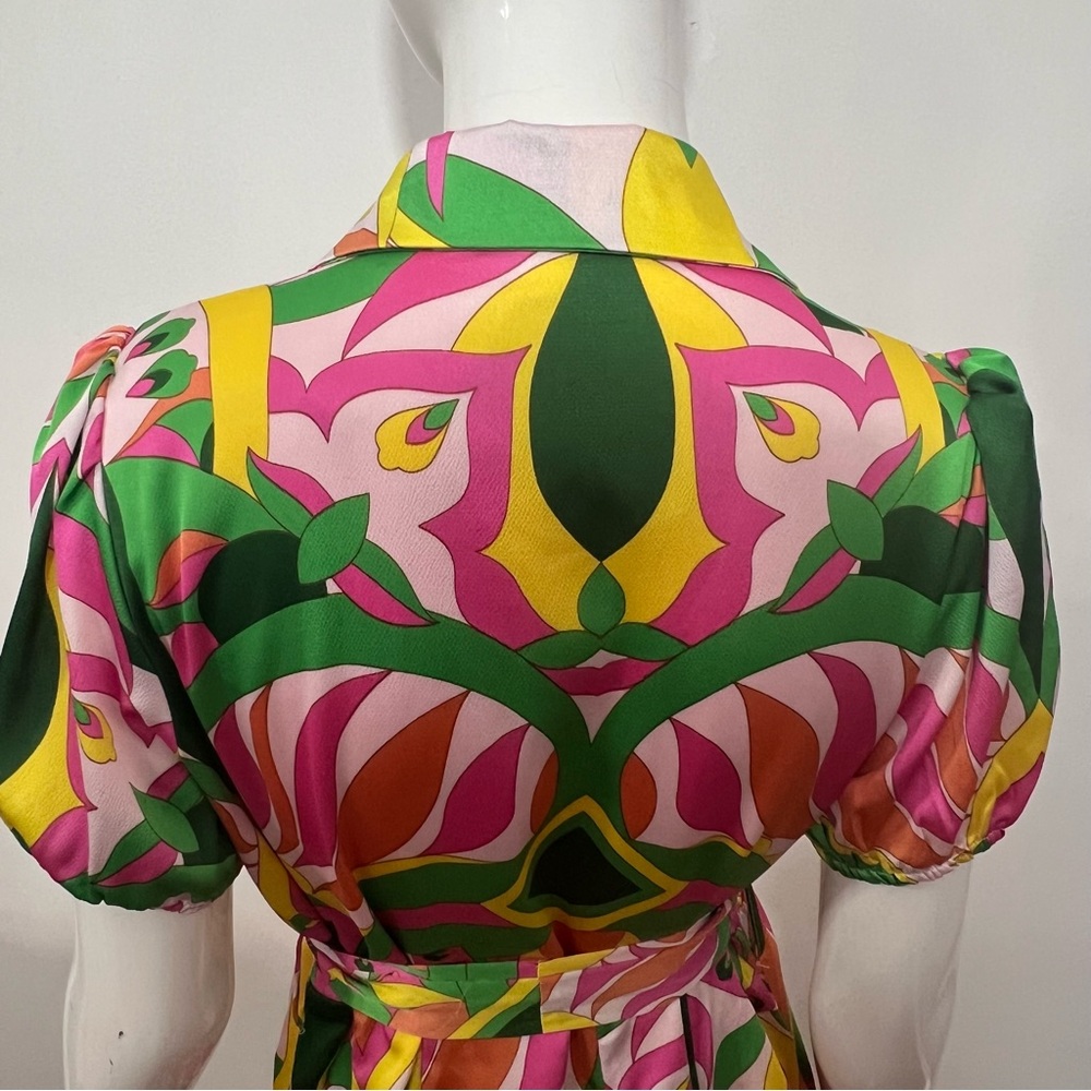 NWT Big Hit Boutique Go Go Abstract Vibrant‎ Color Dress -- L - Picture 7 of 12